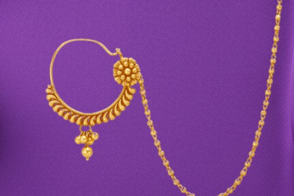 Bridal Golden Nose Ring